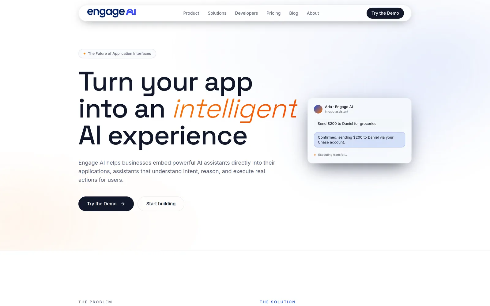Engage AI interface