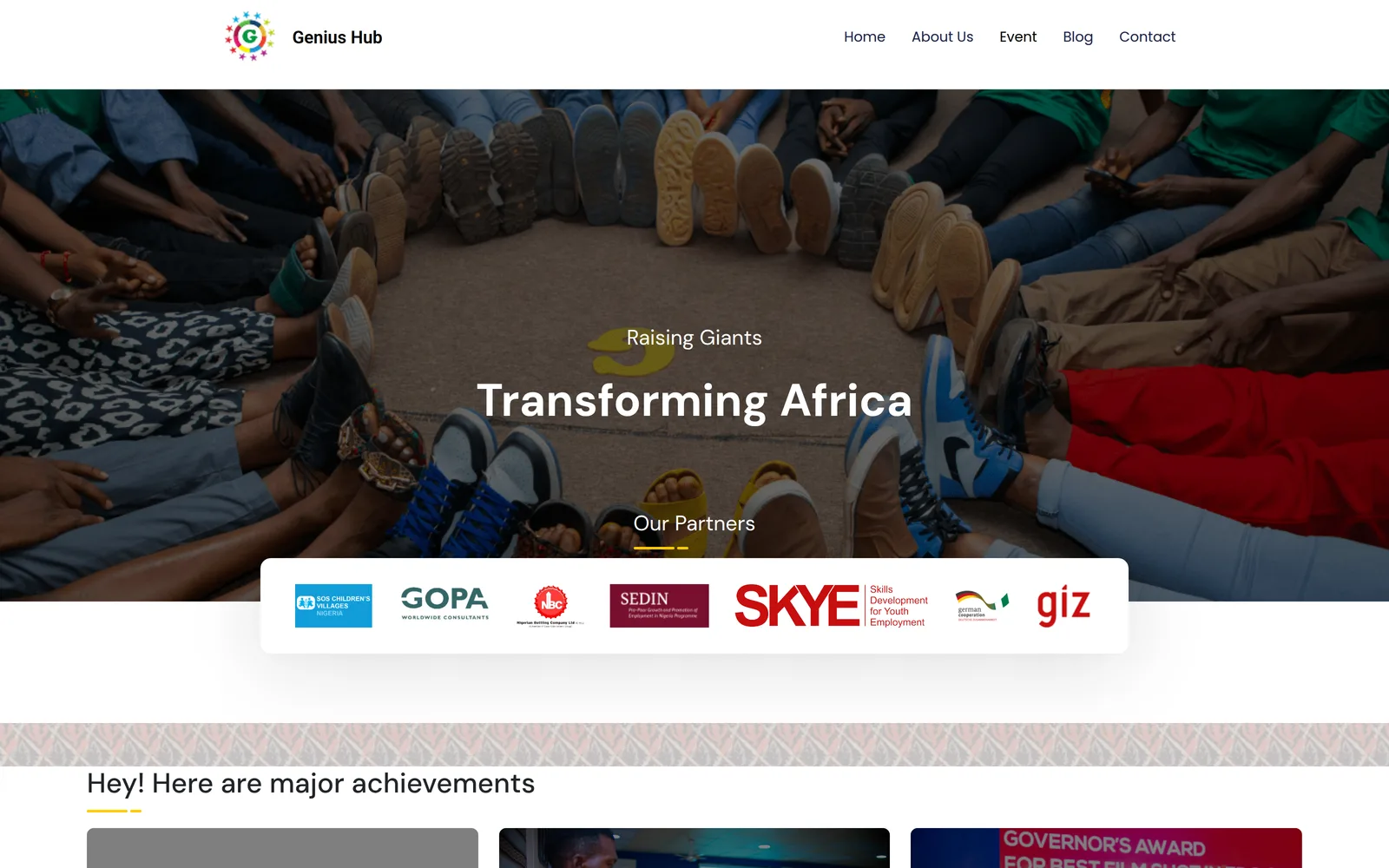 Genius Hub: the all events page