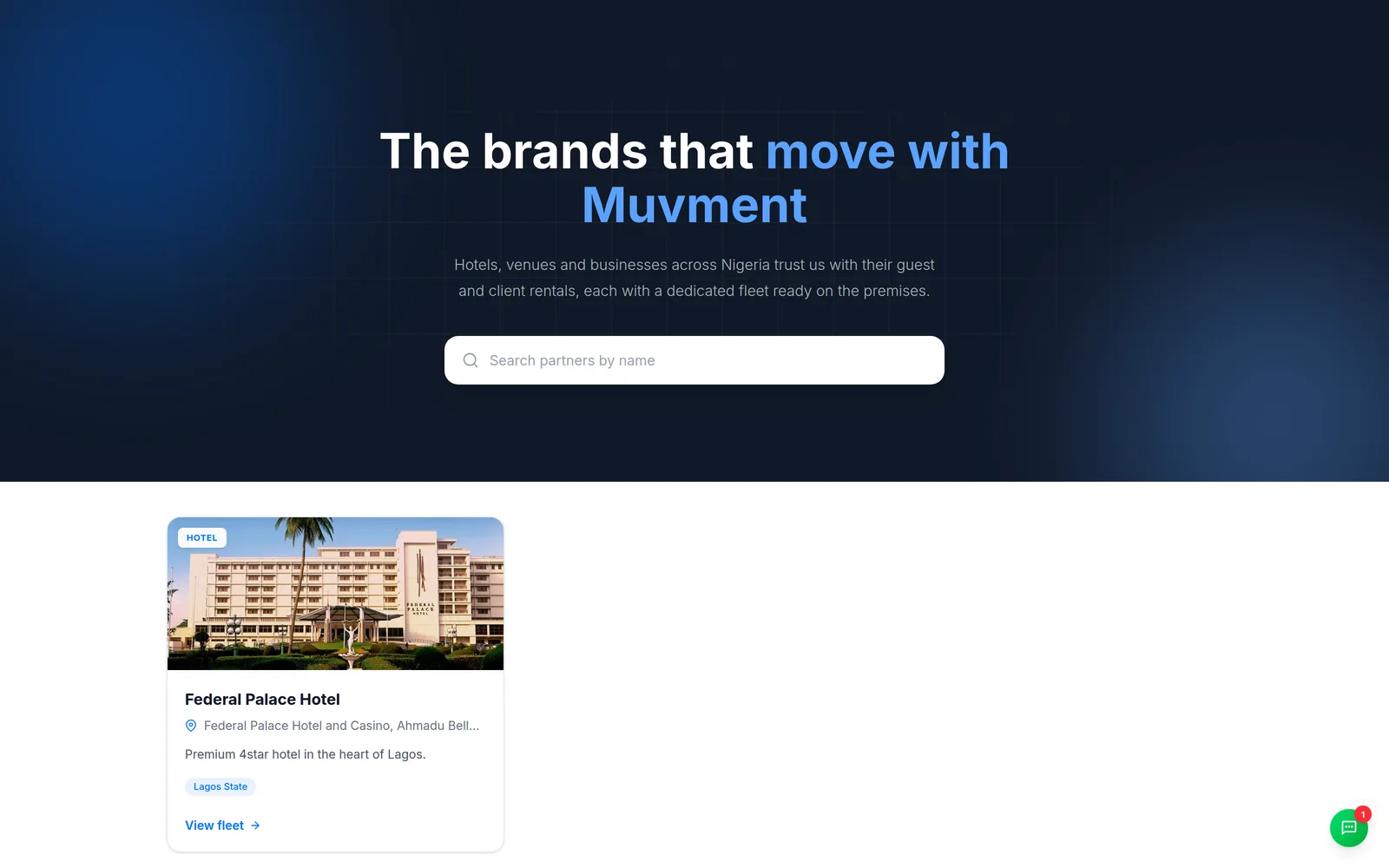 Muvment: the partnership page