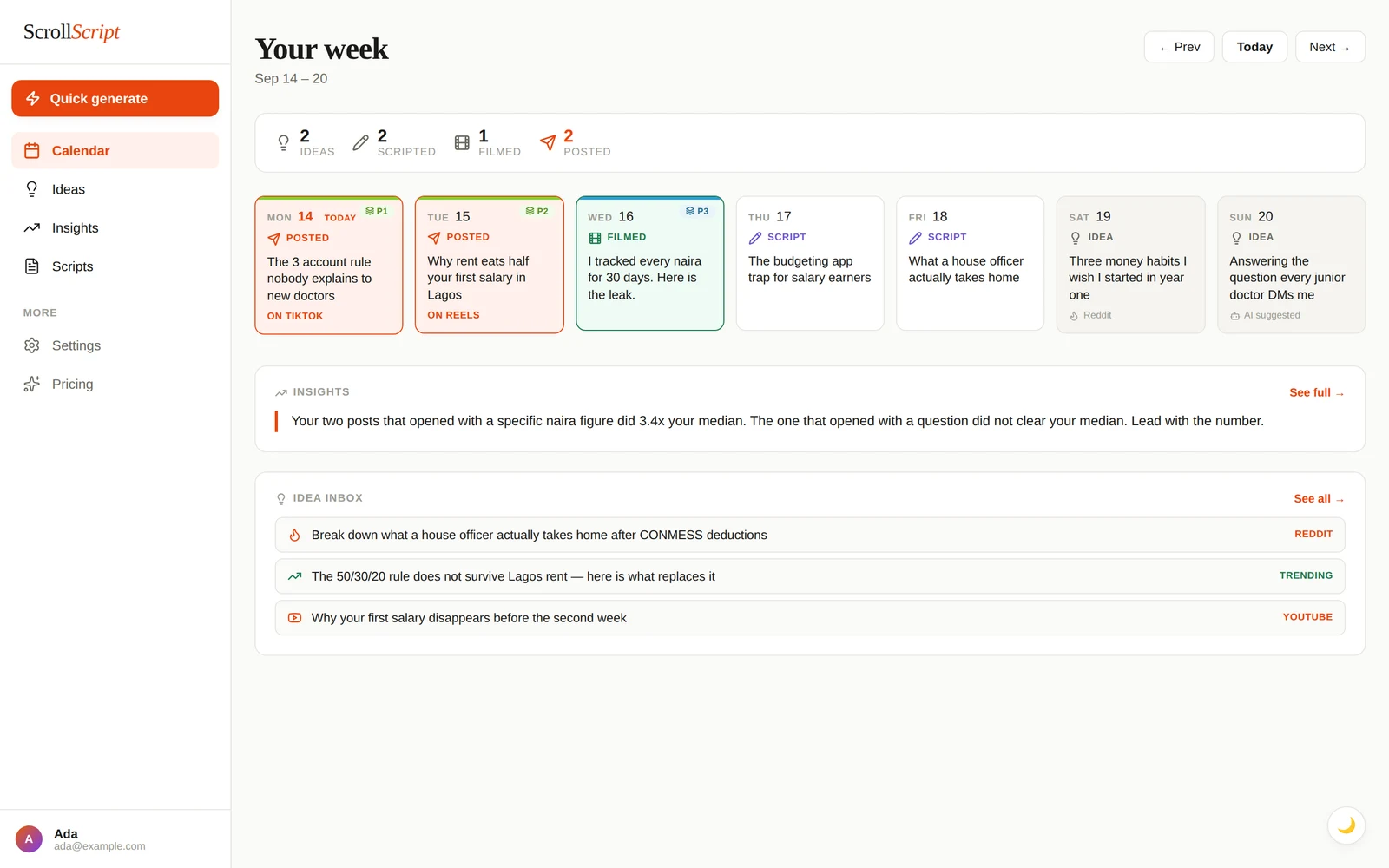 Scroll Script home page